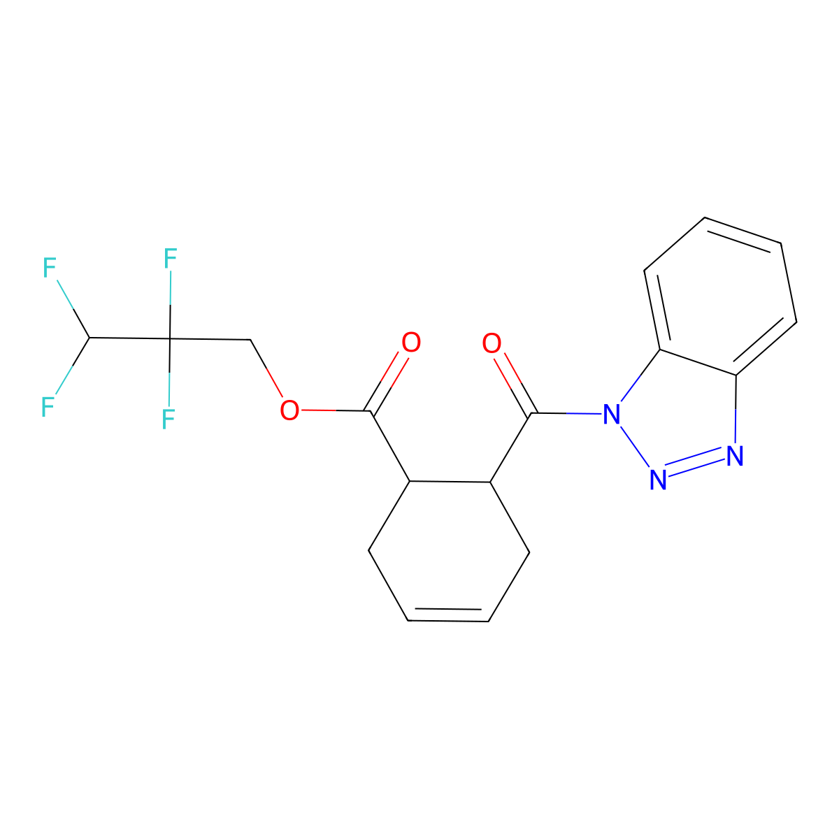 2,2,3,3-tetrafluoropropyl 6-(1H-benzotriazol-1-ylcarbonyl)cyclohex-3-ene-1-carboxylate molecular structure, CAS 312285-87-3