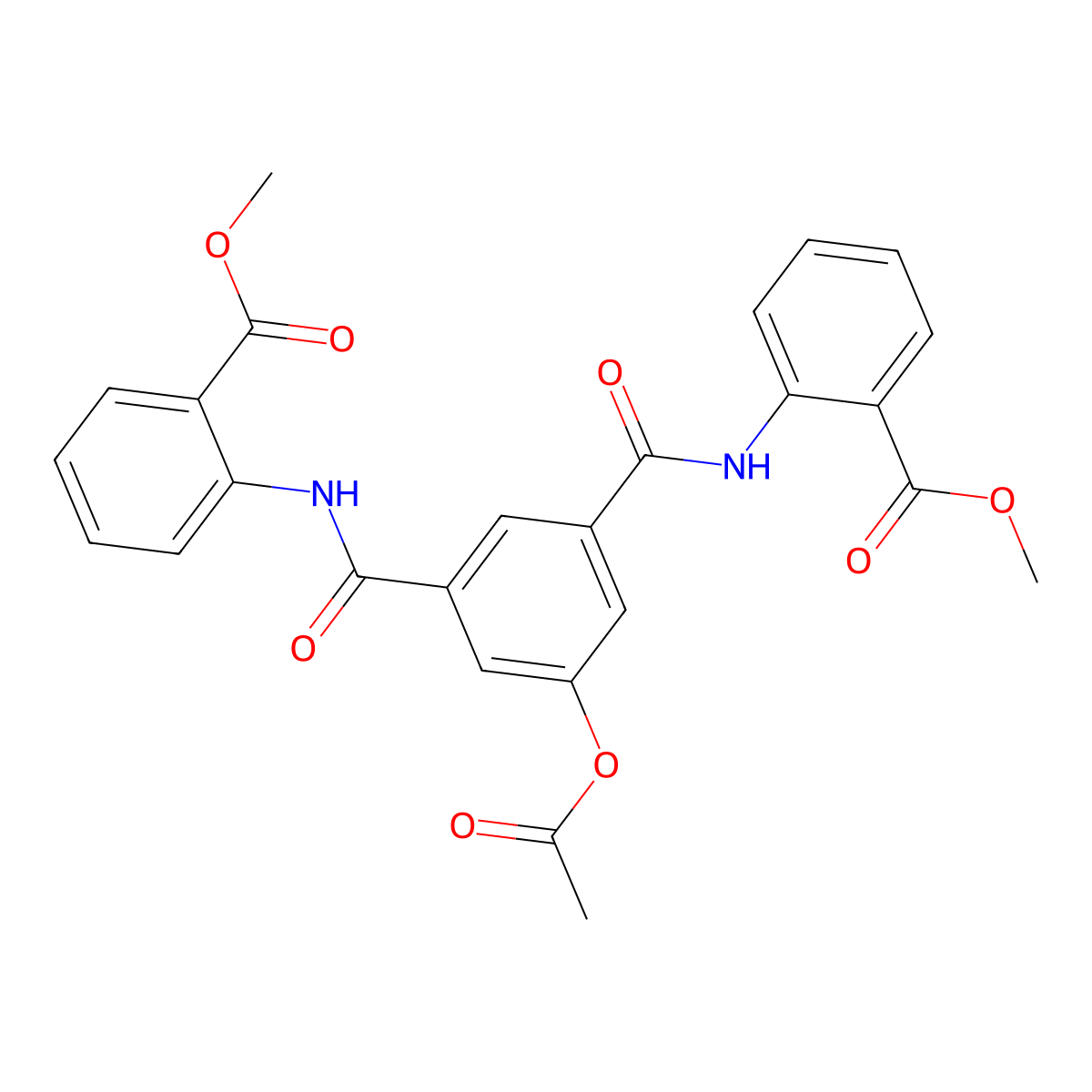 3,5-bis{N-[2-(methoxycarbonyl)phenyl]carbamoyl}phenyl acetate molecular structure, CAS 312286-15-0