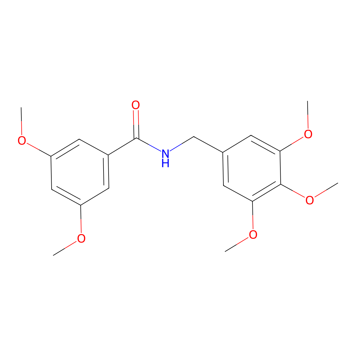 3,5-dimethoxy-N-(3,4,5-trimethoxybenzyl)benzamide molecular structure, CAS 312286-33-2