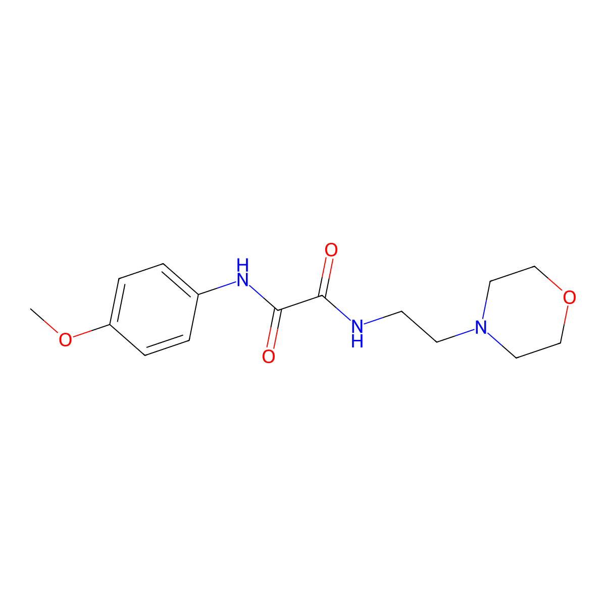 N'-(4-methoxyphenyl)-N-(2-morpholin-4-ylethyl)oxamide molecular structure, CAS 312286-87-6