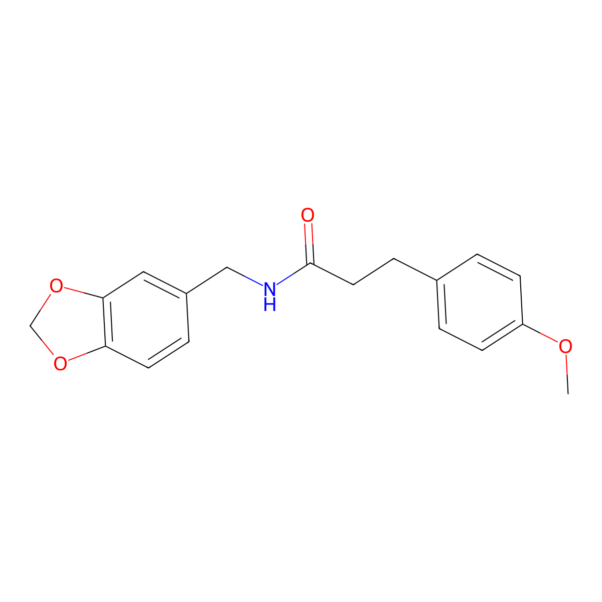 N-(1,3-benzodioxol-5-ylmethyl)-3-(4-methoxyphenyl)propanamide molecular structure, CAS 312288-63-4