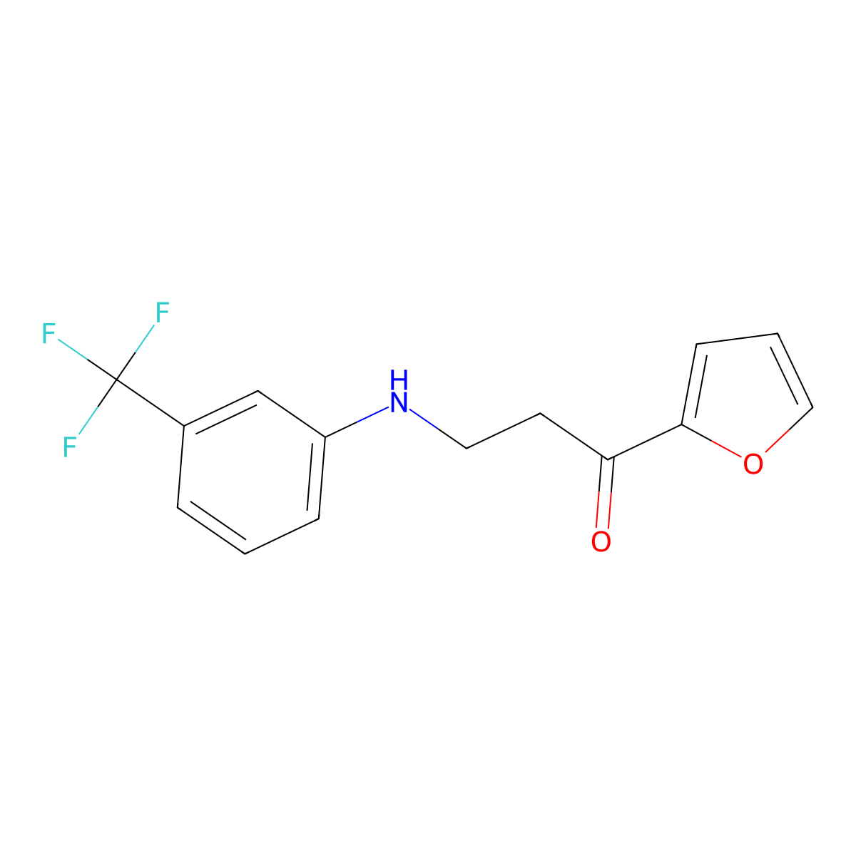 1-(Furan-2-yl)-3-[3-(trifluoromethyl)anilino]propan-1-one molecular structure, CAS 312289-33-1