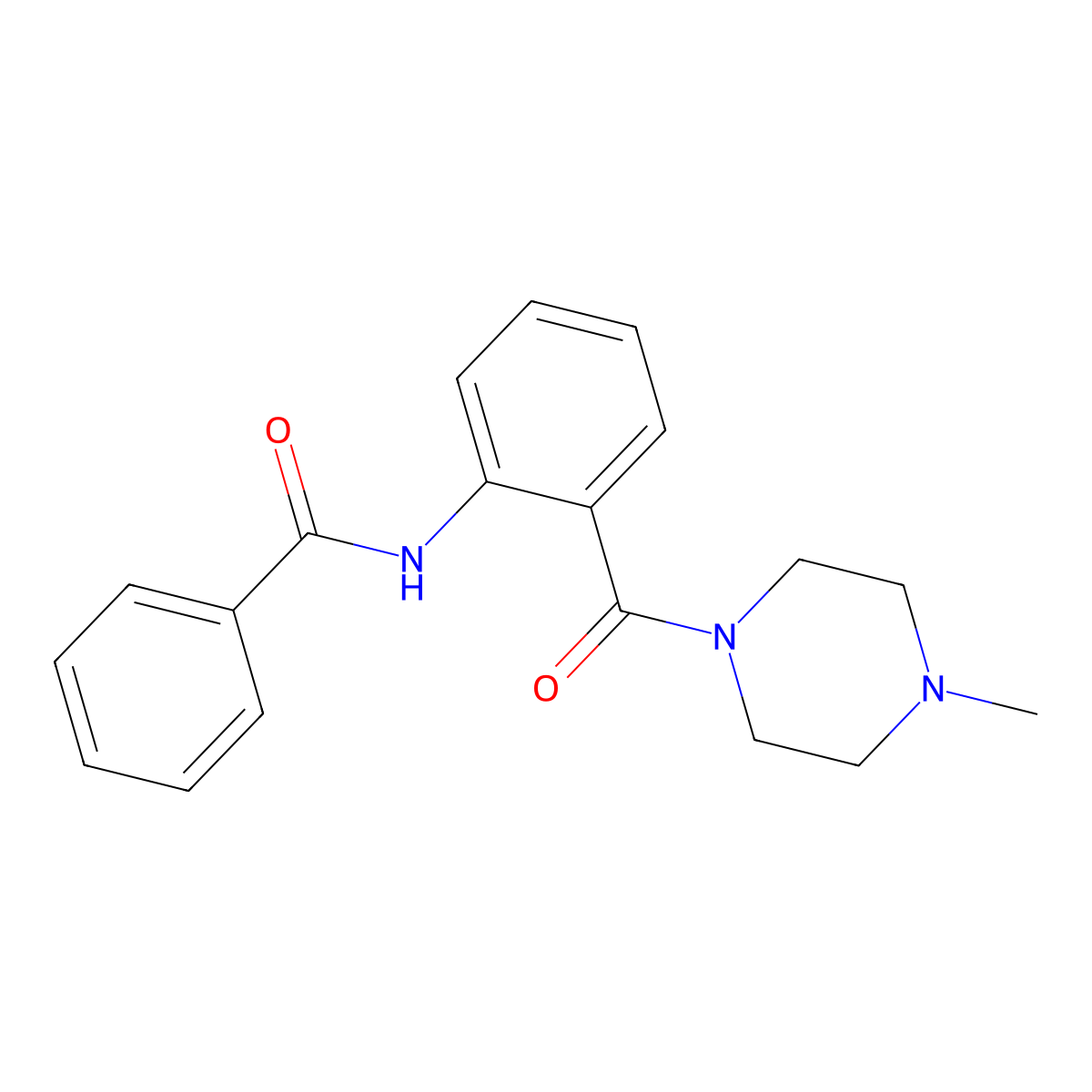 N-[2-(4-methylpiperazine-1-carbonyl)phenyl]benzamide molecular structure, CAS 312289-86-4