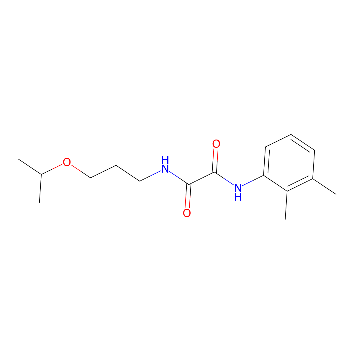 N'-(2,3-dimethylphenyl)-N-(3-propan-2-yloxypropyl)oxamide molecular structure, CAS 312290-52-1
