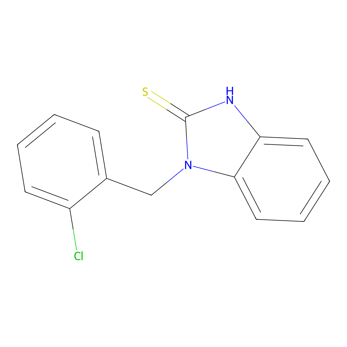 1-(2-chlorobenzyl)-1H-benzimidazole-2-thiol molecular structure, CAS 312290-68-9