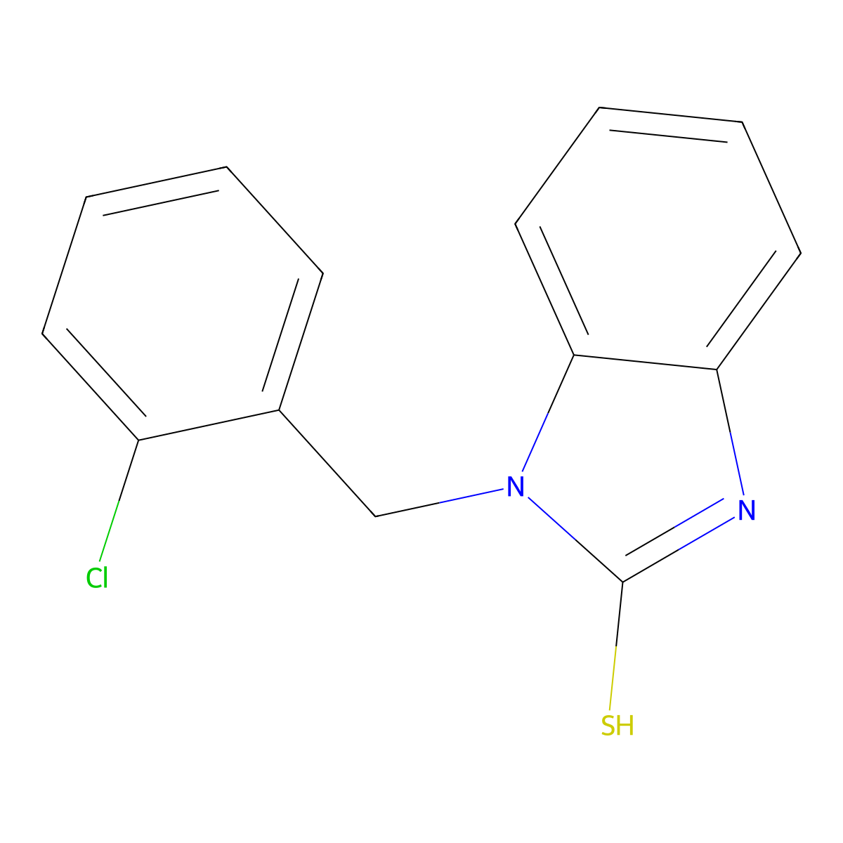 1-(2-chlorobenzyl)-1H-benzimidazole-2-thiol molecular structure, CAS 312290-68-9