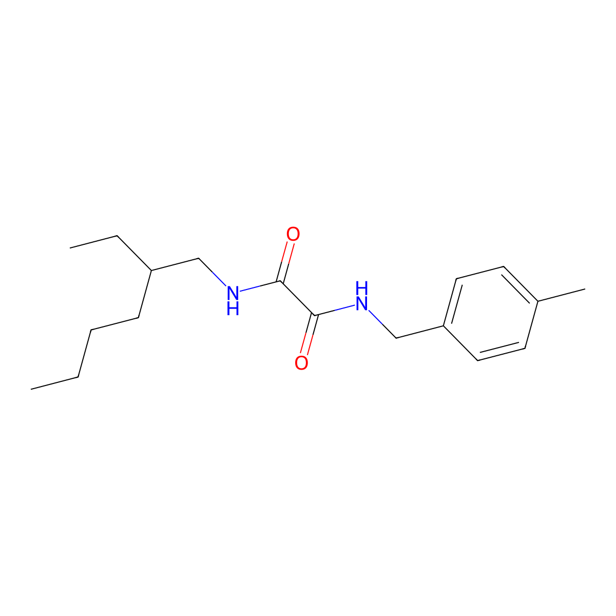 N-(2-ethylhexyl)-N'-(4-methylbenzyl)ethanediamide molecular structure, CAS 312290-94-1