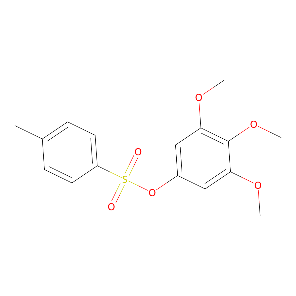 3,4,5-Trimethoxyphenyl 4-methylbenzene-1-sulfonate molecular structure, CAS 312299-66-4