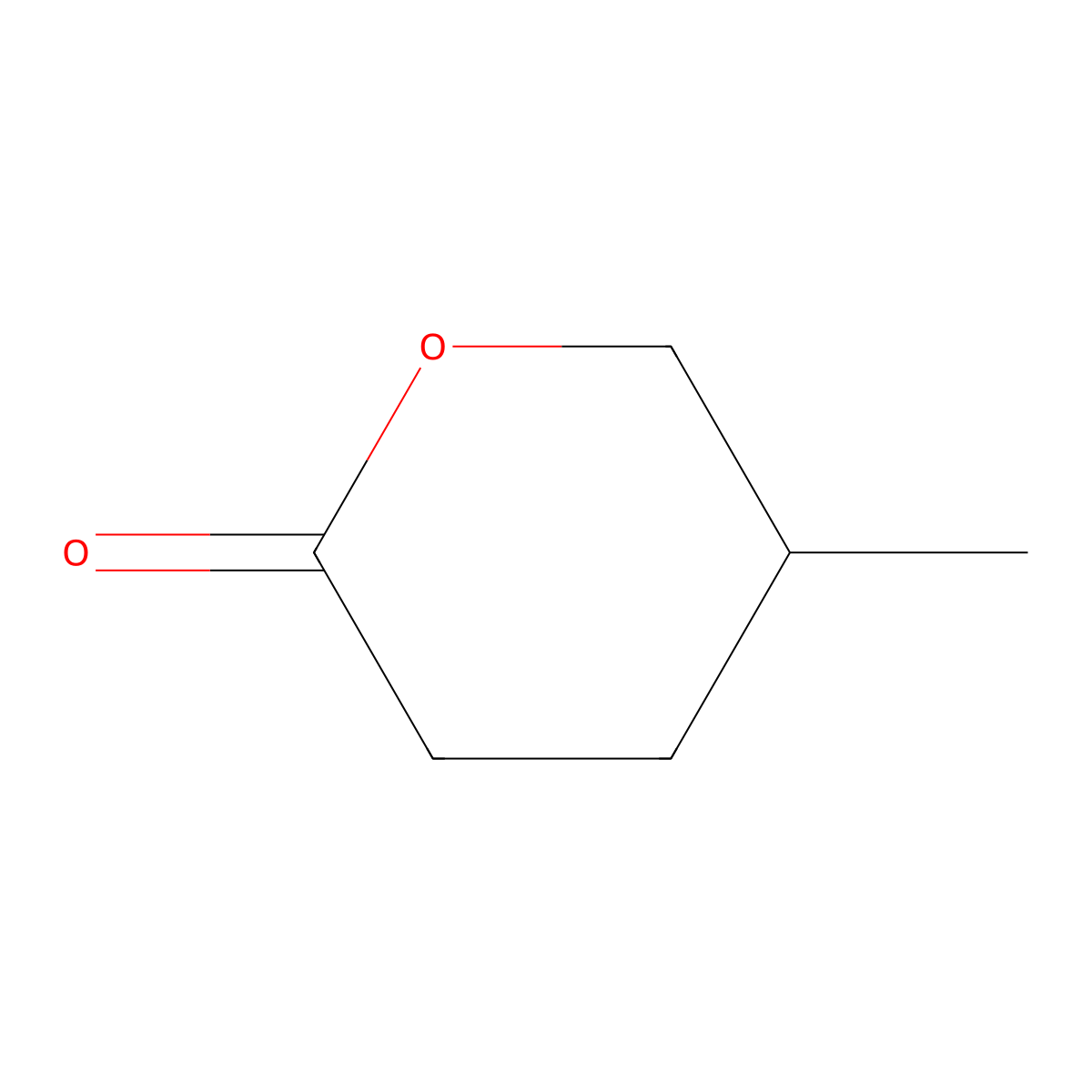 5-Methyl-tetrahydro-pyran-2-one molecular structure, CAS 3123-98-6