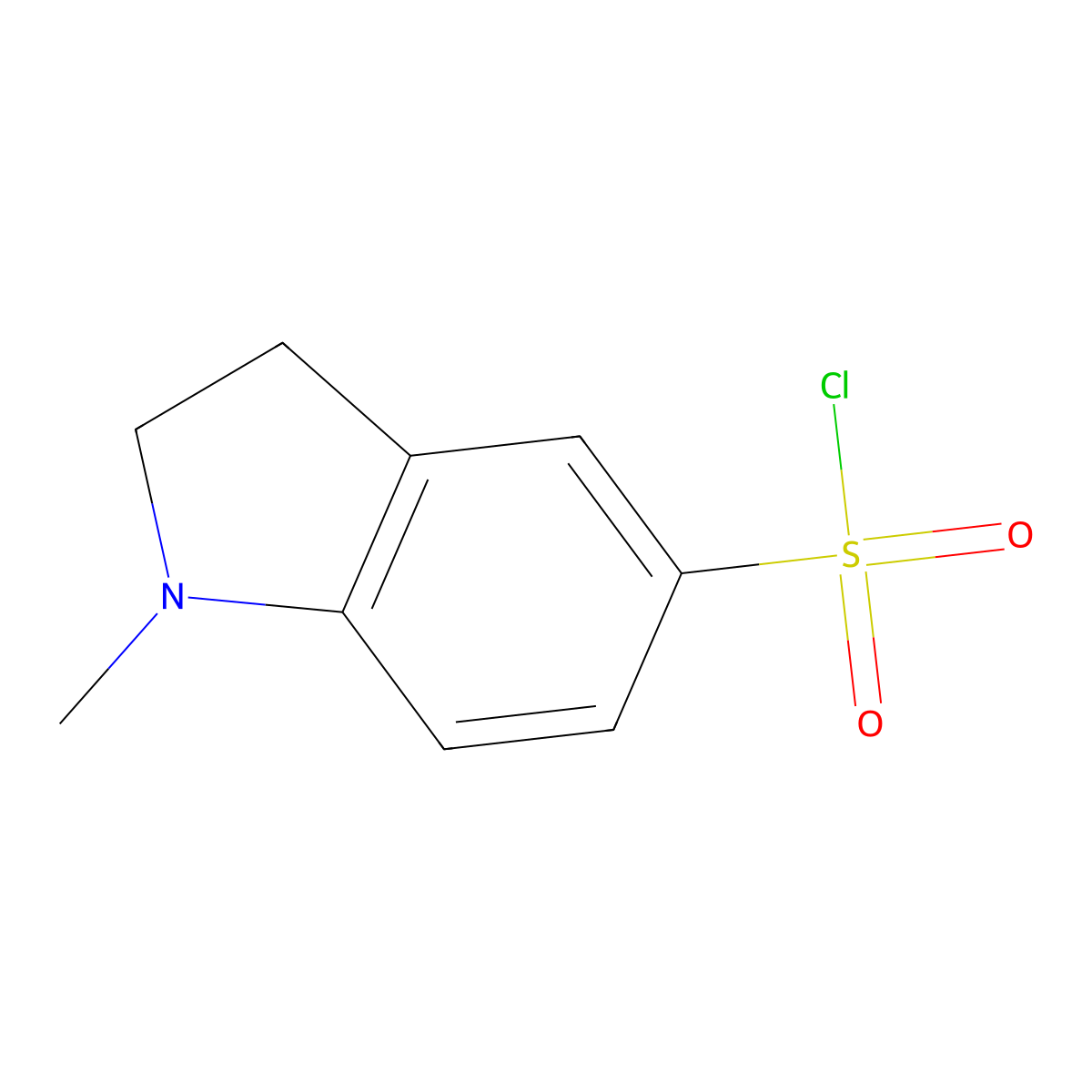 1-Methyl-2,3-dihydro-1H-indole-5-sulfonyl chloride molecular structure, CAS 312300-39-3