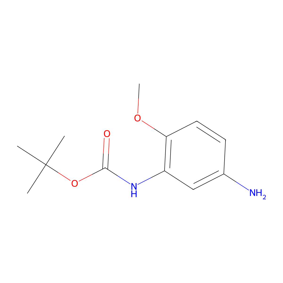 tert-butyl N-(5-amino-2-methoxyphenyl)carbamate molecular structure, CAS 312300-45-1