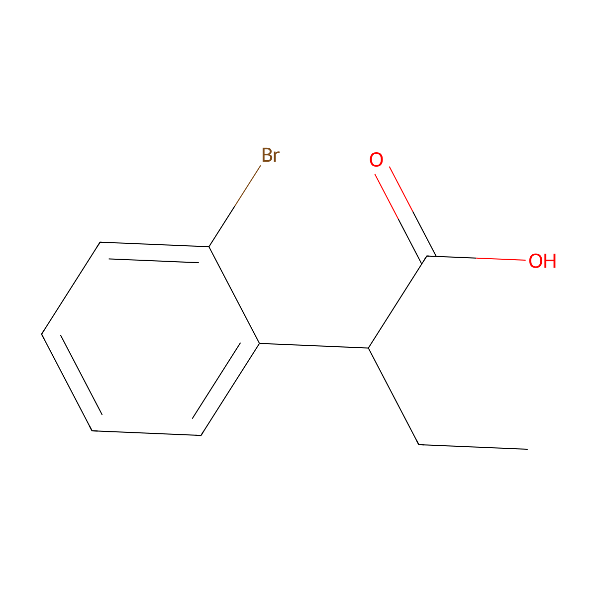 2-(2-Bromophenyl)butanoic acid molecular structure, CAS 312303-36-9