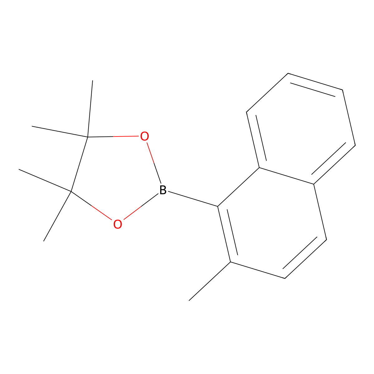 4,4,5,5-Tetramethyl-2-(2-methylnaphthalen-1-yl)-1,3,2-dioxaborolane molecular structure, CAS 312303-48-3