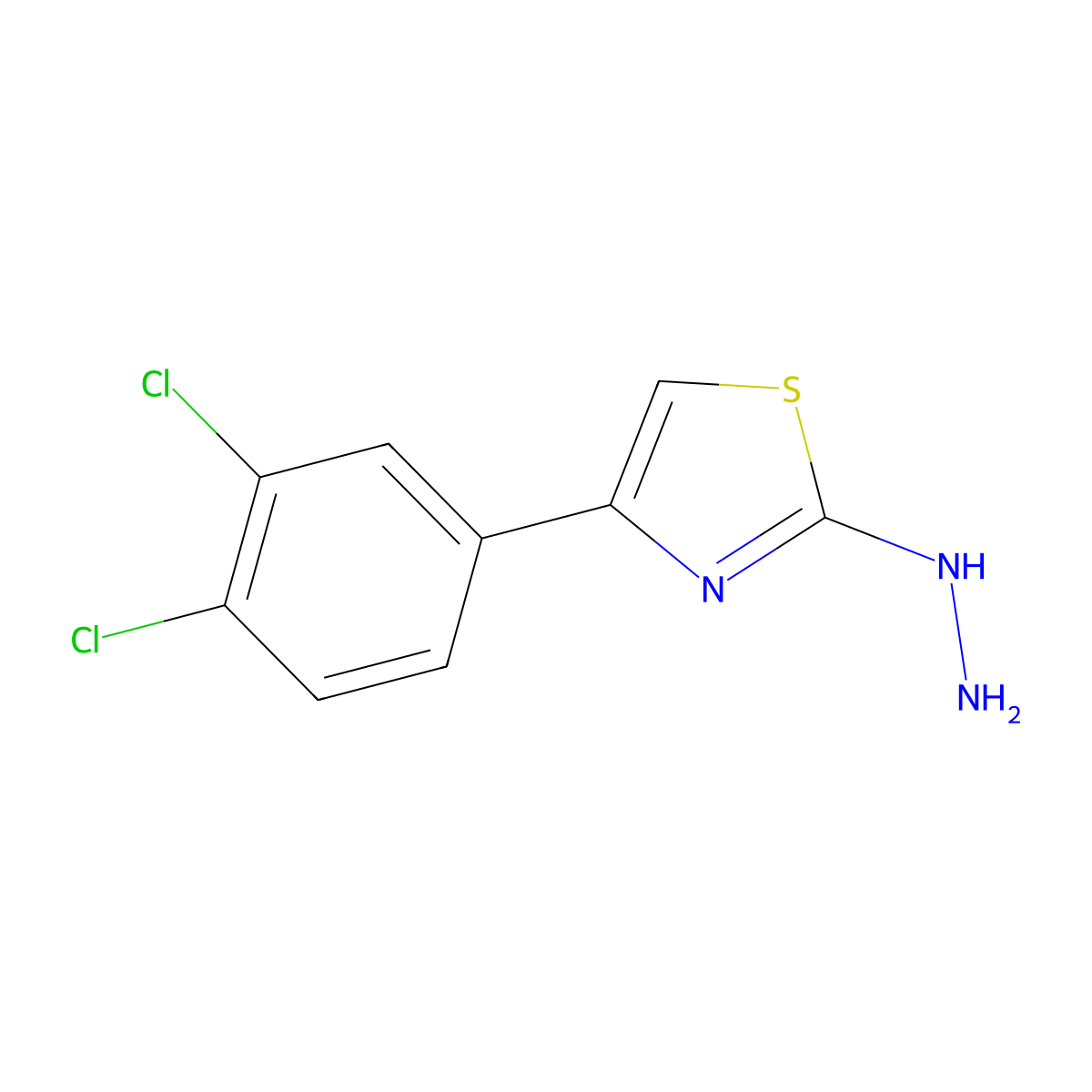 4-(3,4-Dichlorophenyl)-2-hydrazinylthiazole molecular structure, CAS 312303-66-5