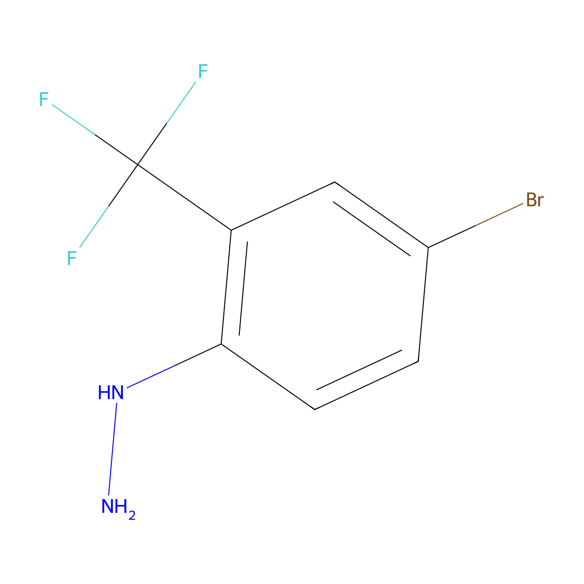 [4-Bromo-2-(trifluoromethyl)phenyl]hydrazine molecular structure, CAS 312303-71-2