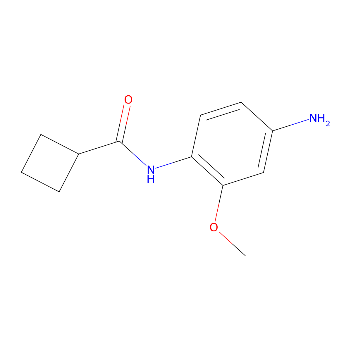 N-(4-amino-2-methoxyphenyl)cyclobutanecarboxamide molecular structure, CAS 312303-77-8