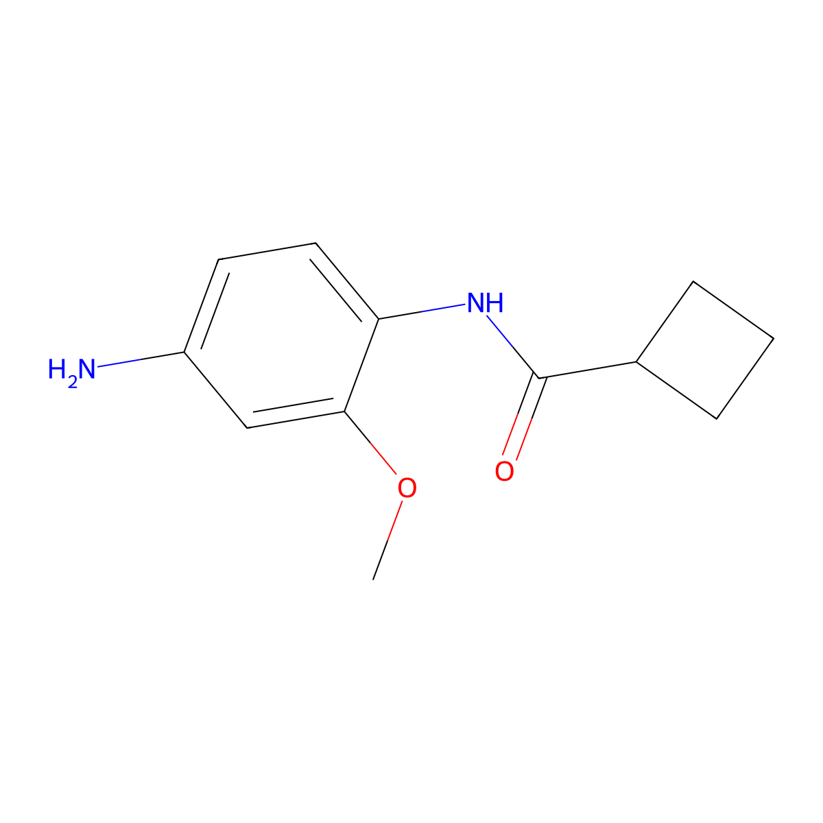 N-(4-amino-2-methoxyphenyl)cyclobutanecarboxamide molecular structure, CAS 312303-77-8