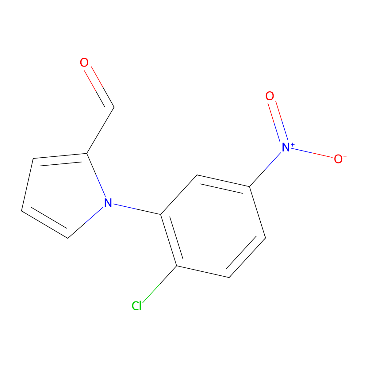 1-(2-chloro-5-nitrophenyl)-1H-pyrrole-2-carbaldehyde molecular structure, CAS 312303-78-9