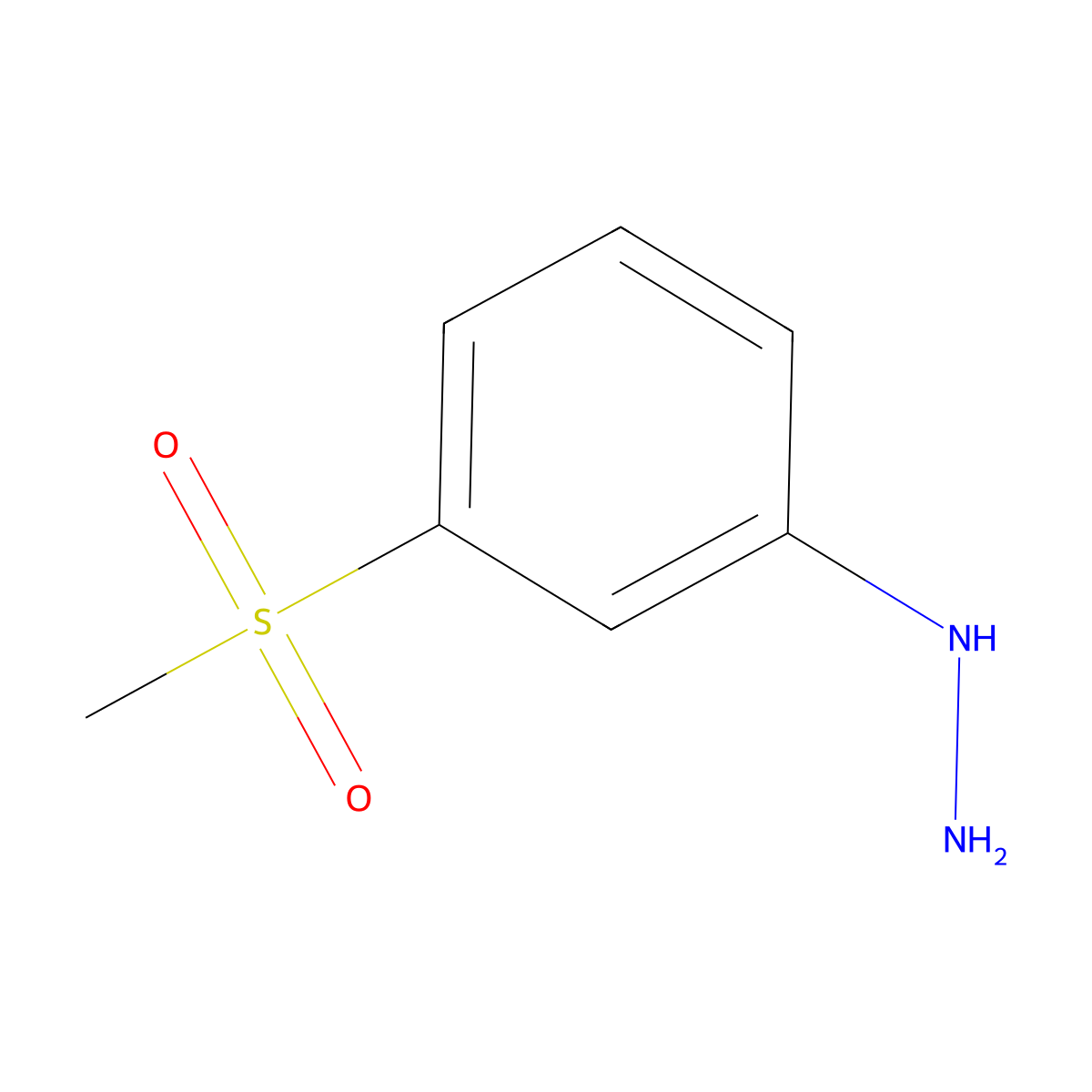 (3-Methanesulfonylphenyl)hydrazine molecular structure, CAS 312303-93-8