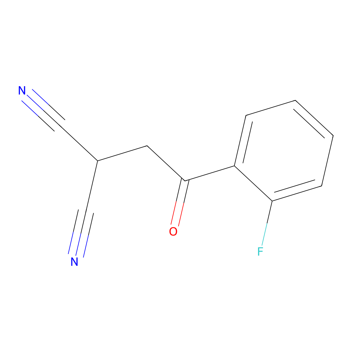 2-(2-(2-Fluorophenyl)-2-oxoethyl)propanedinitrile molecular structure, CAS 312307-38-3