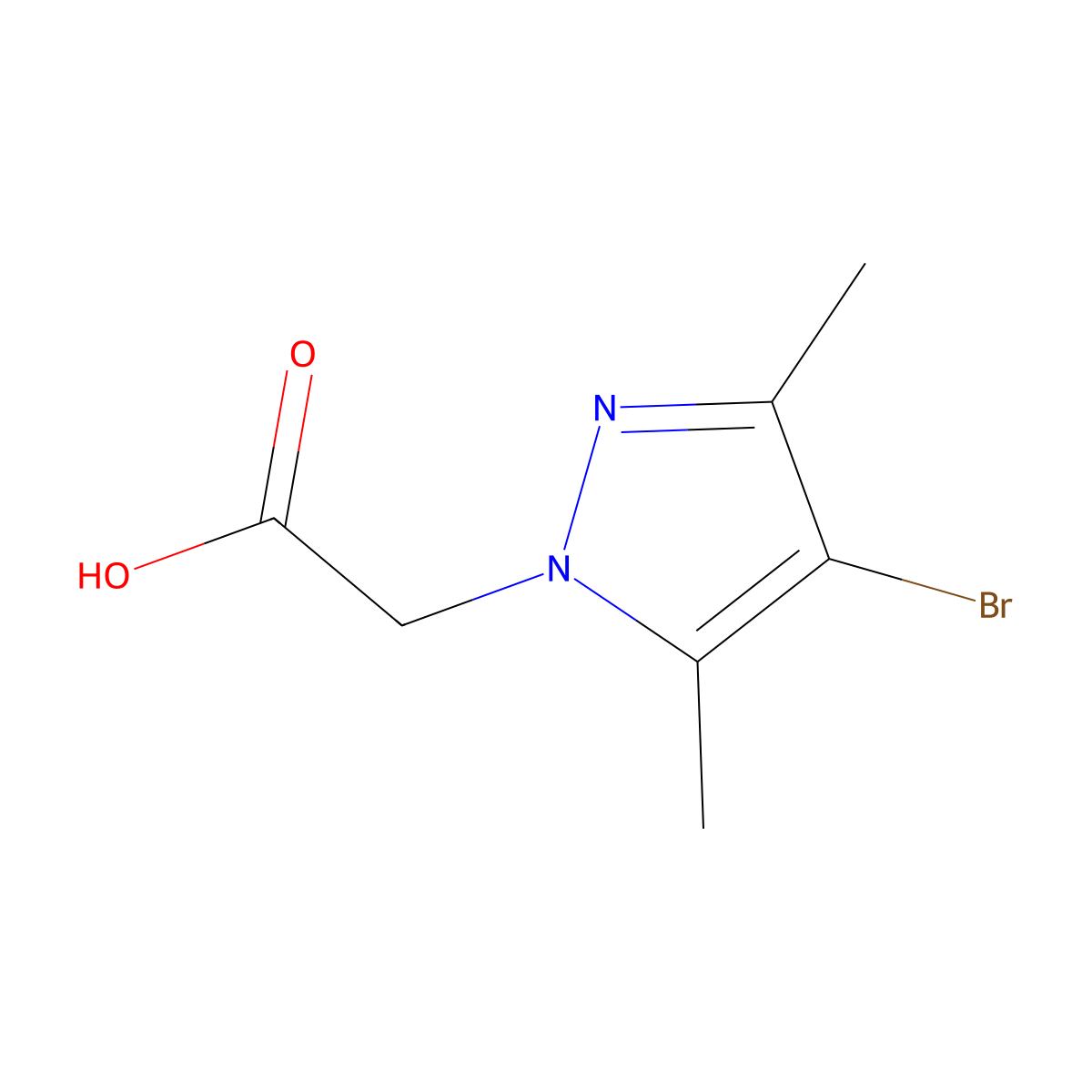 2-(4-bromo-3,5-dimethyl-1H-pyrazol-1-yl)acetic acid molecular structure, CAS 312309-43-6