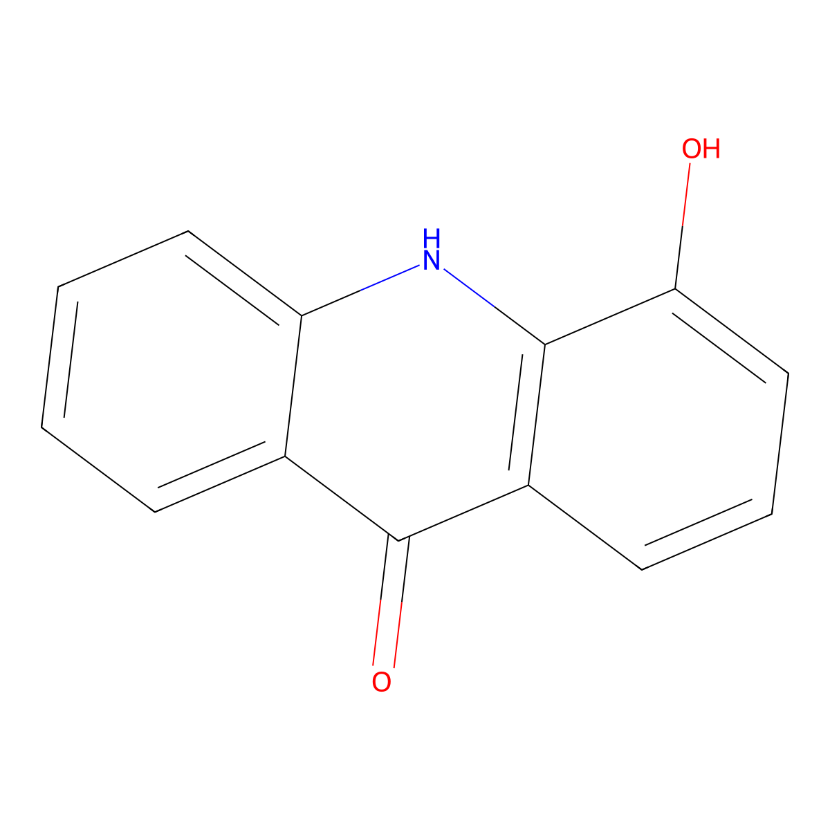 9(10H)-Acridinone, 4-hydroxy- molecular structure, CAS 31231-39-7