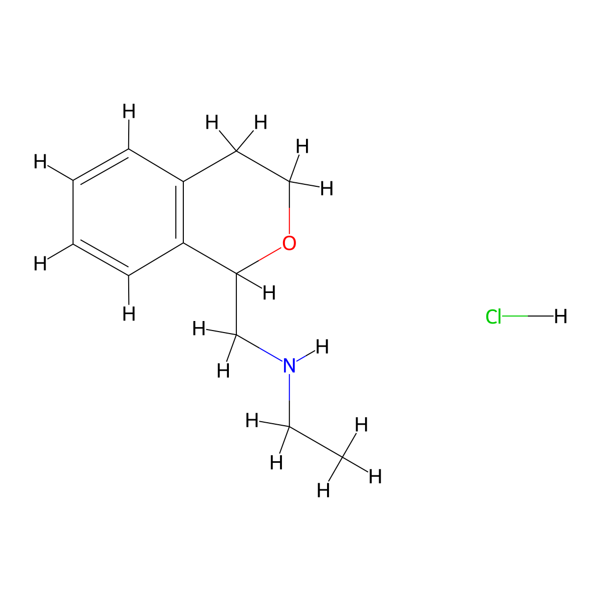 N-(3,4-dihydro-1H-isochromen-1-ylmethyl)ethanamine hydrochloride molecular structure, CAS 31231-60-4