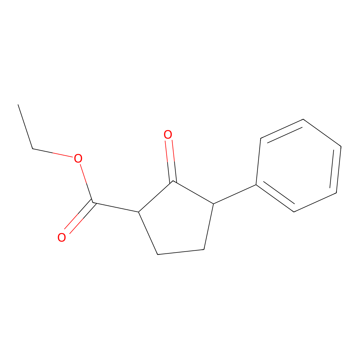Ethyl 2-oxo-3-phenylcyclopentanecarboxylate molecular structure, CAS 312312-75-7