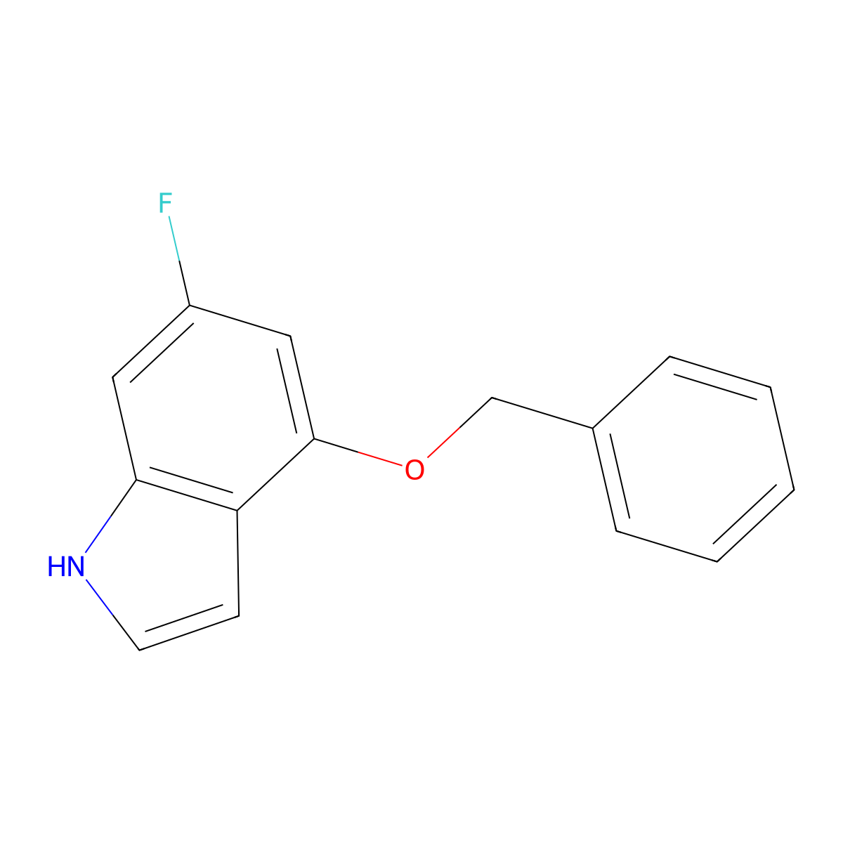 4-(Benzyloxy)-6-fluoro-1H-indole molecular structure, CAS 312314-26-4