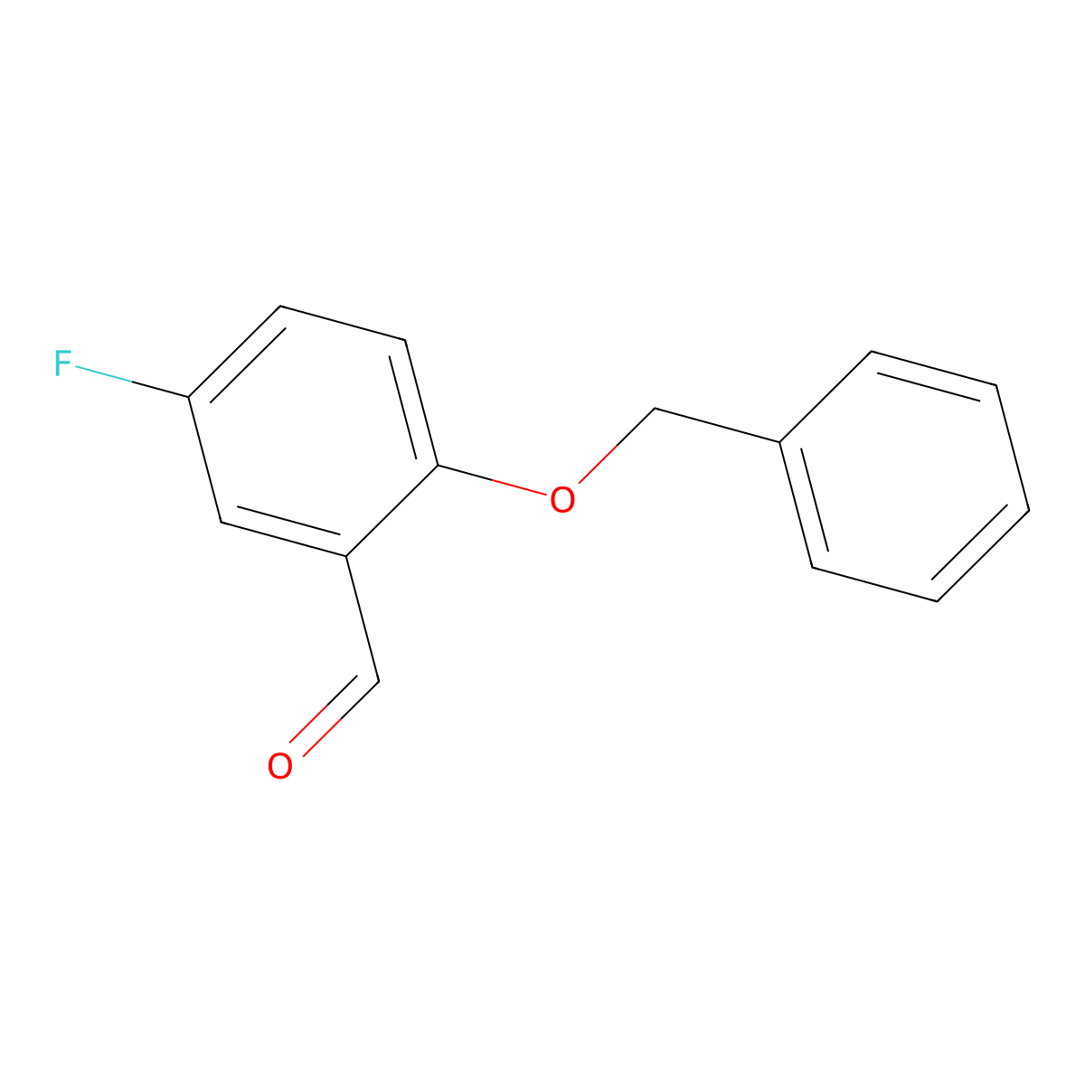2-(Benzyloxy)-5-fluorobenzaldehyde molecular structure, CAS 312314-37-7