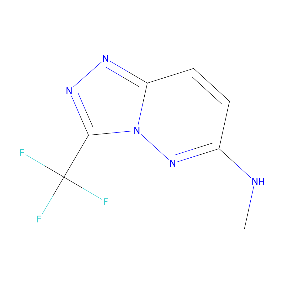 N-methyl-3-(trifluoromethyl)-[1,2,4]triazolo[4,3-b]pyridazin-6-amine molecular structure, CAS 312316-53-3