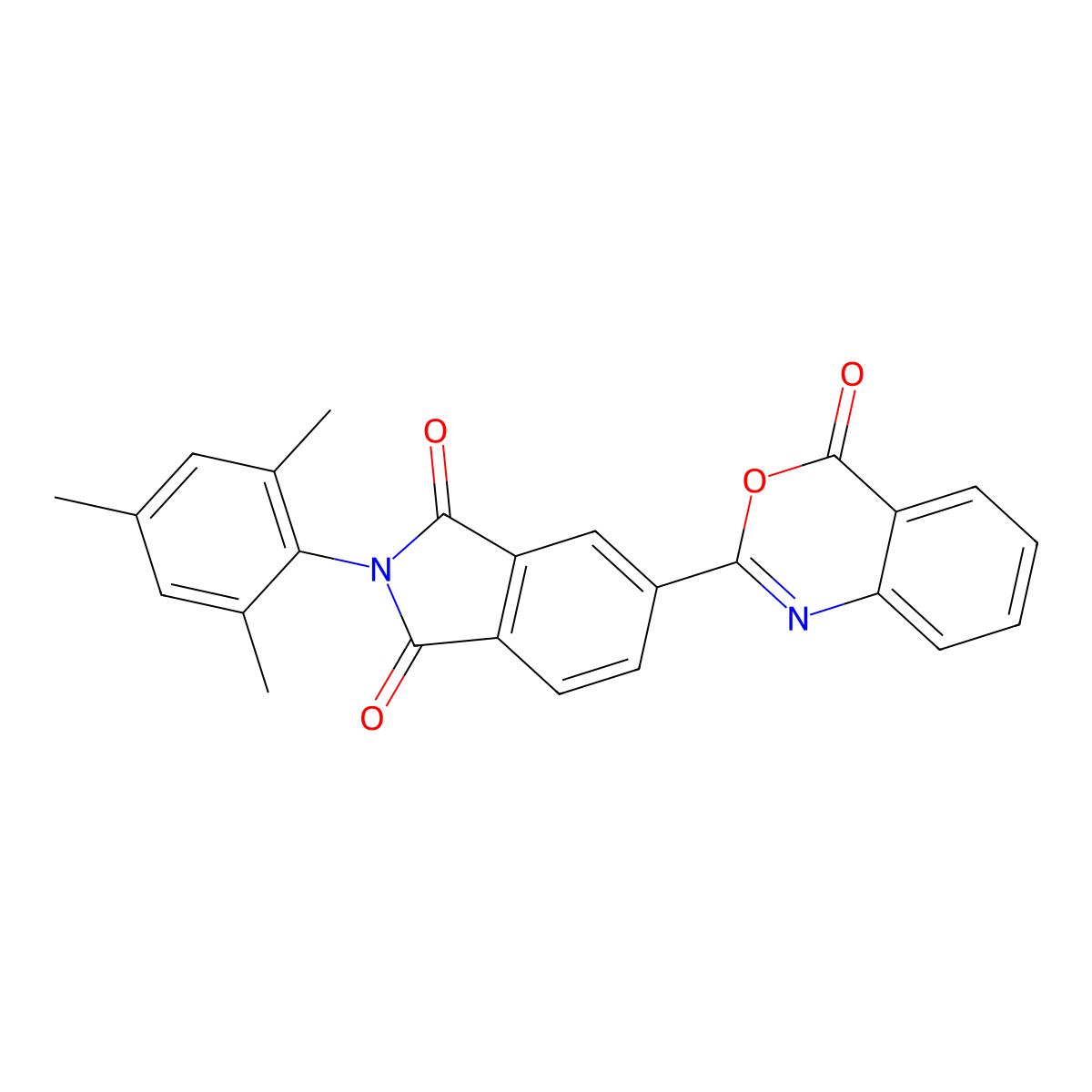 5-(4-Oxo-3,1-benzoxazin-2-yl)-2-(2,4,6-trimethylphenyl)isoindole-1,3-dione molecular structure, CAS 312317-39-8