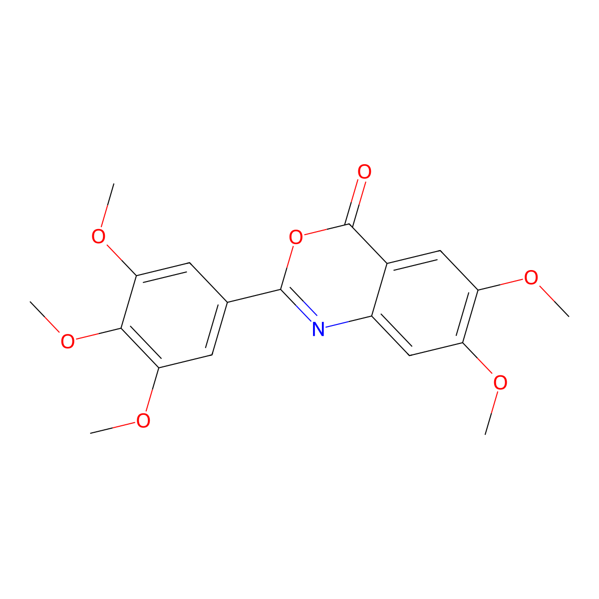 6,7-dimethoxy-2-(3,4,5-trimethoxyphenyl)-4H-3,1-benzoxazin-4-one molecular structure, CAS 312317-43-4