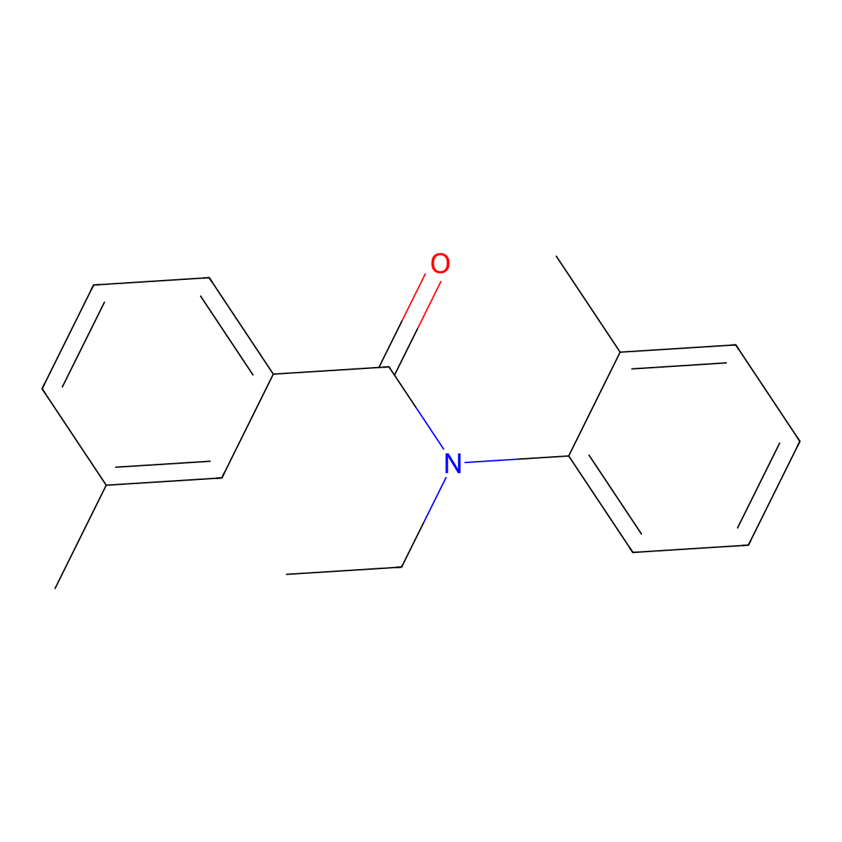 N-Ethyl-3-methyl-N-(2-methylphenyl)benzamide molecular structure, CAS 312317-49-0