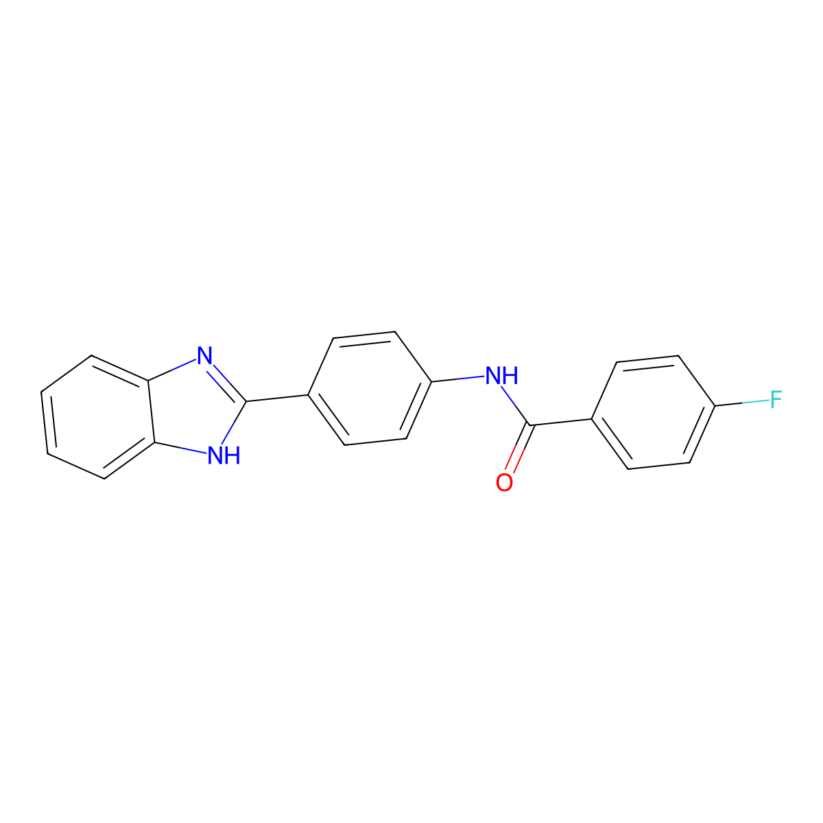 N-[4-(1H-benzimidazol-2-yl)phenyl]-4-fluorobenzamide molecular structure, CAS 312317-95-6