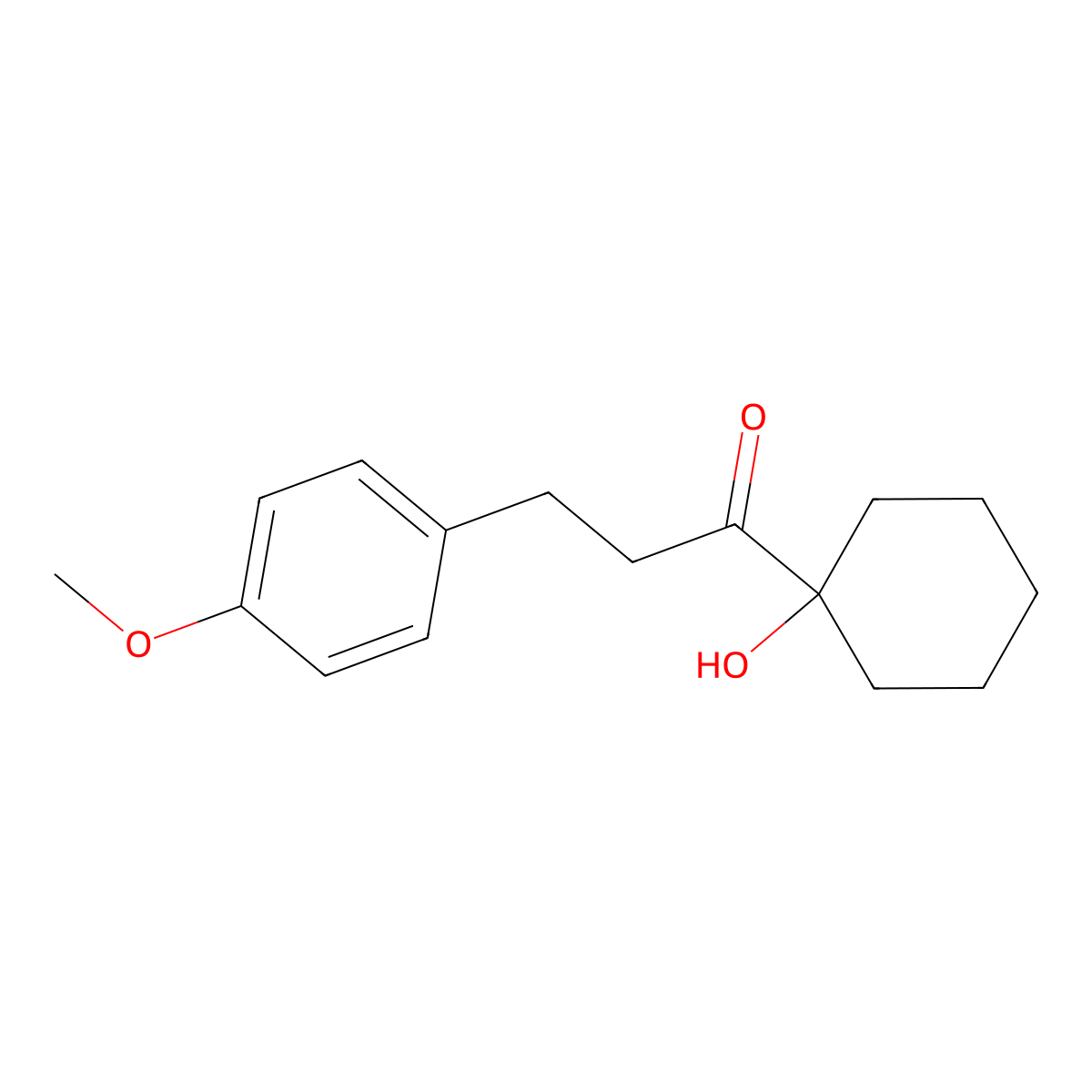1-(1-Hydroxycyclohexyl)-3-(4-methoxyphenyl)propan-1-one molecular structure, CAS 312318-69-7