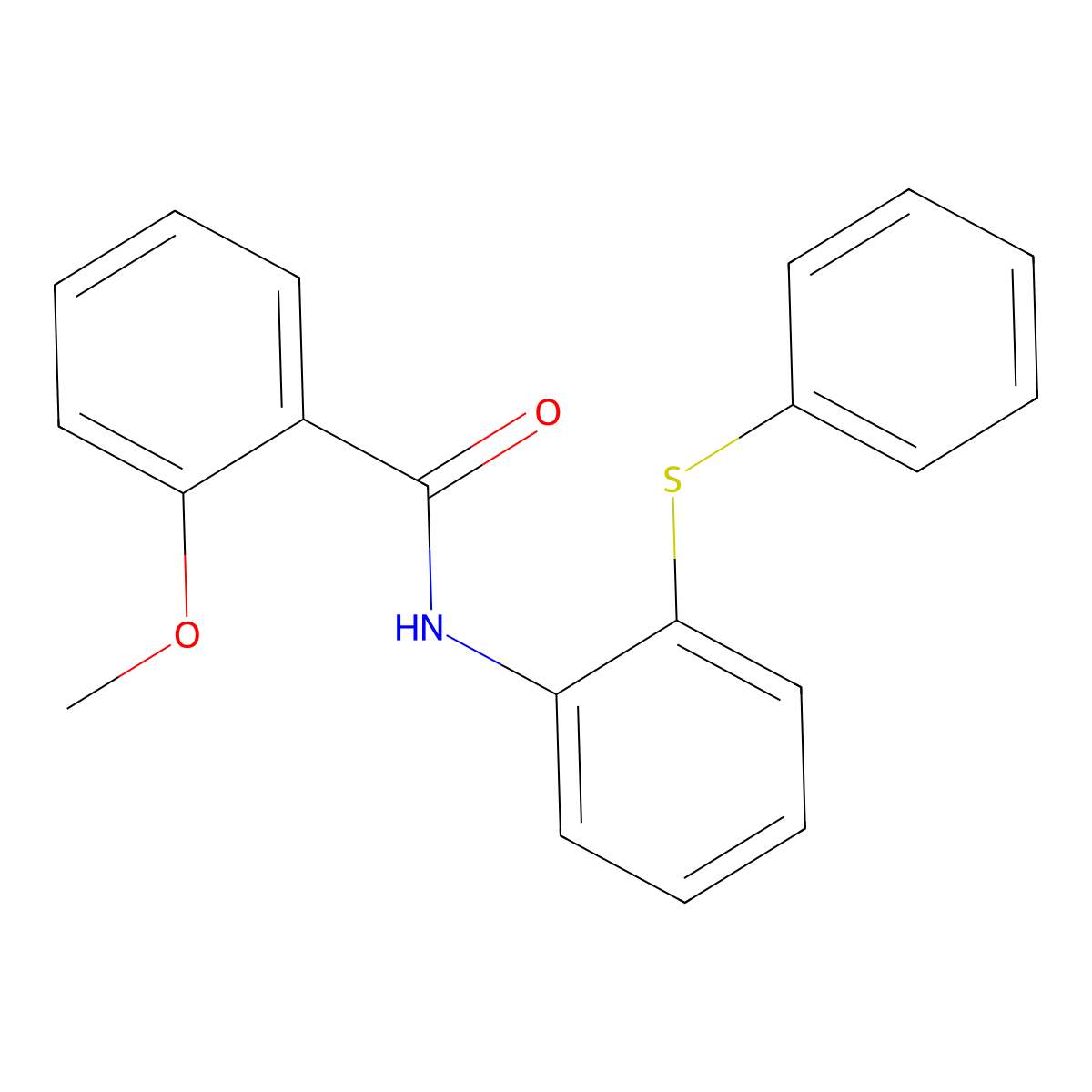 2-methoxy-N-(2-phenylsulfanylphenyl)benzamide molecular structure, CAS 312319-19-0