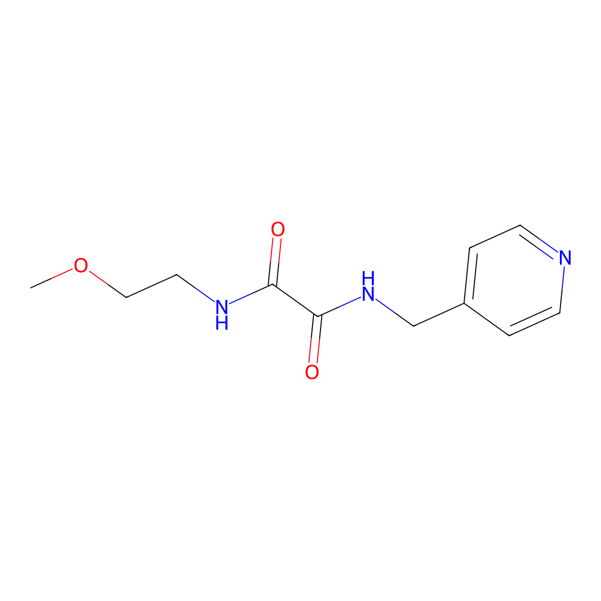 N1-(2-methoxyethyl)-N2-(pyridin-4-ylmethyl)oxalamide molecular structure, CAS 312319-76-9