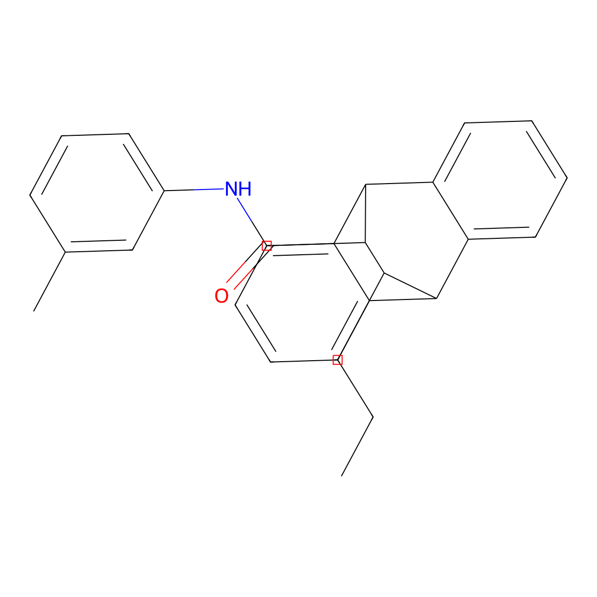 N-(3-methylphenyl)-12-propyl-9,10-dihydro-9,10-ethanoanthracene-11-carboxamide molecular structure, CAS 312319-86-1