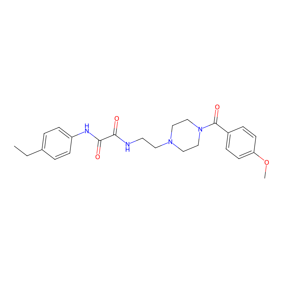 N'-(4-ethylphenyl)-N-[2-[4-(4-methoxybenzoyl)piperazin-1-yl]ethyl]oxamide molecular structure, CAS 312320-03-9
