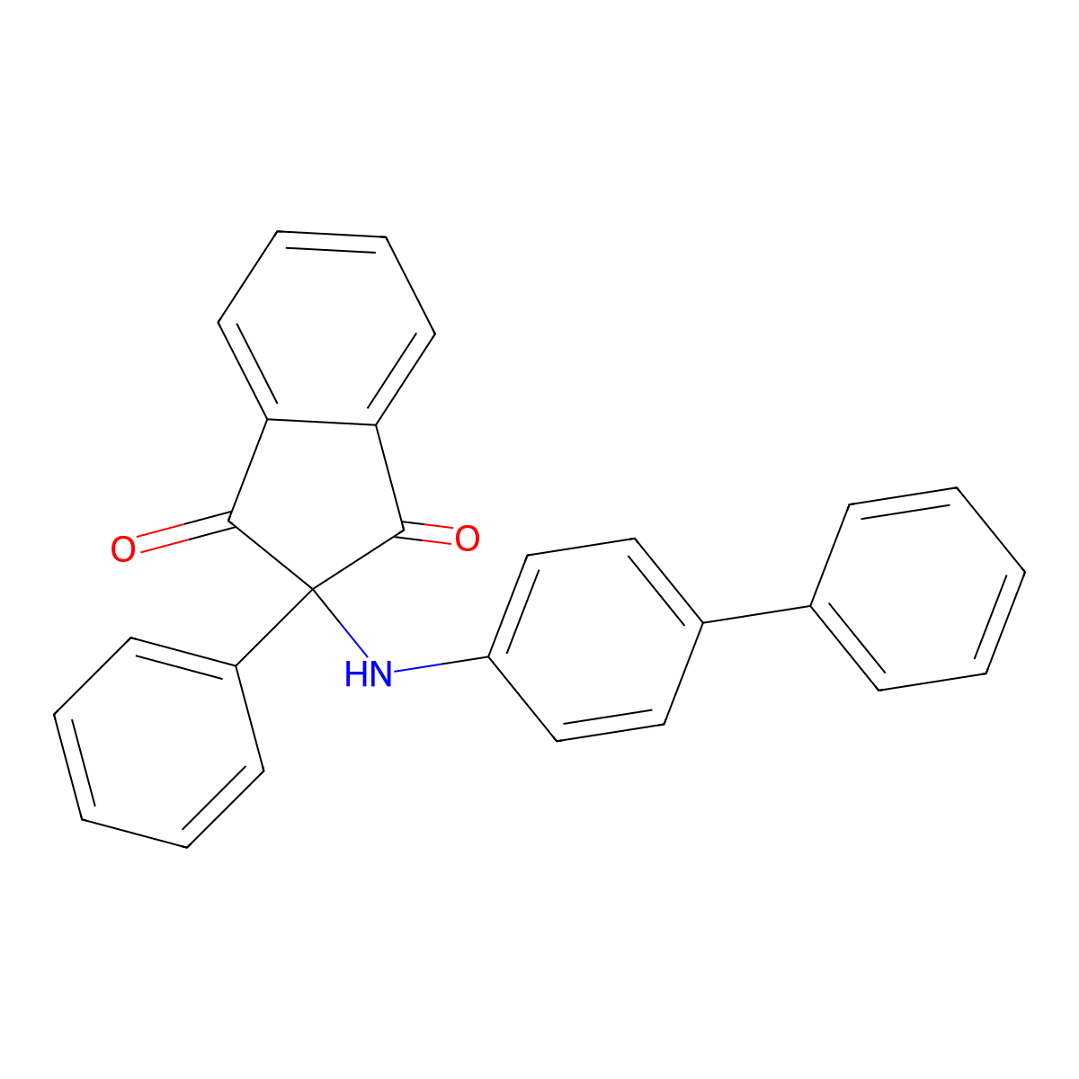 2-Phenyl-2-(4-phenylanilino)indene-1,3-dione molecular structure, CAS 312320-33-5