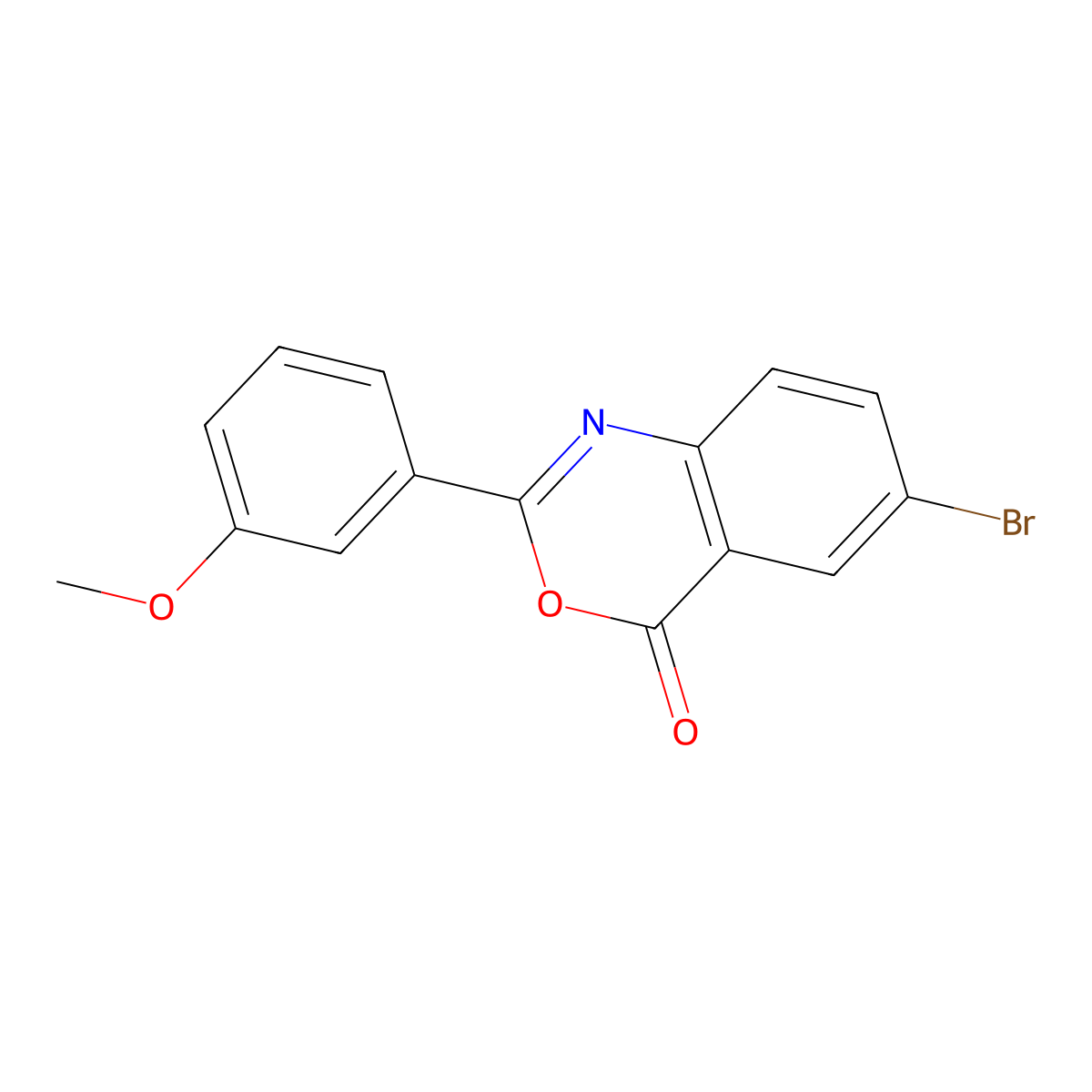 6-bromo-2-(3-methoxyphenyl)-4H-3,1-benzoxazin-4-one molecular structure, CAS 312320-46-0