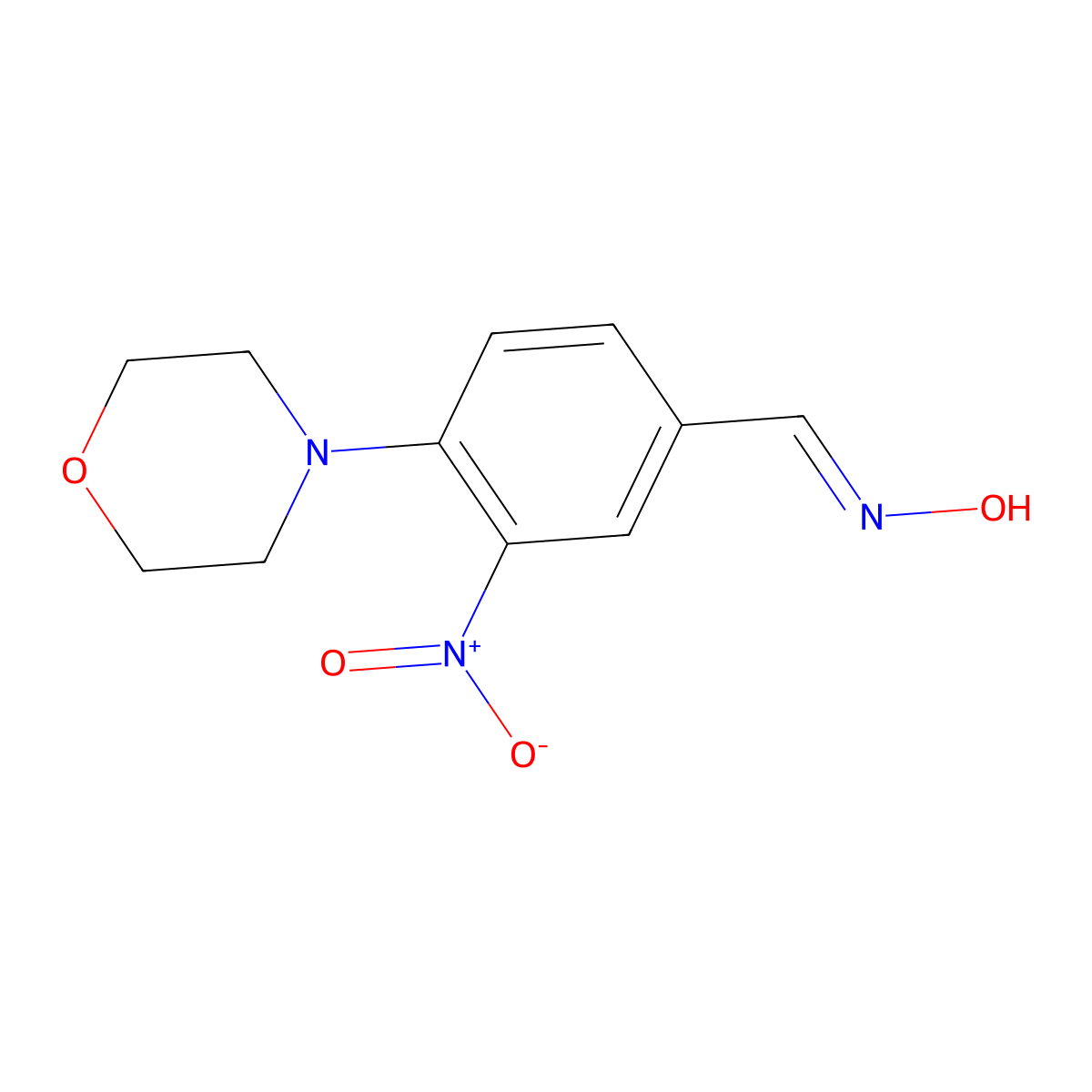 4-Morpholin-4-yl-3-nitrobenzaldehyde oxime molecular structure, CAS 312320-81-3