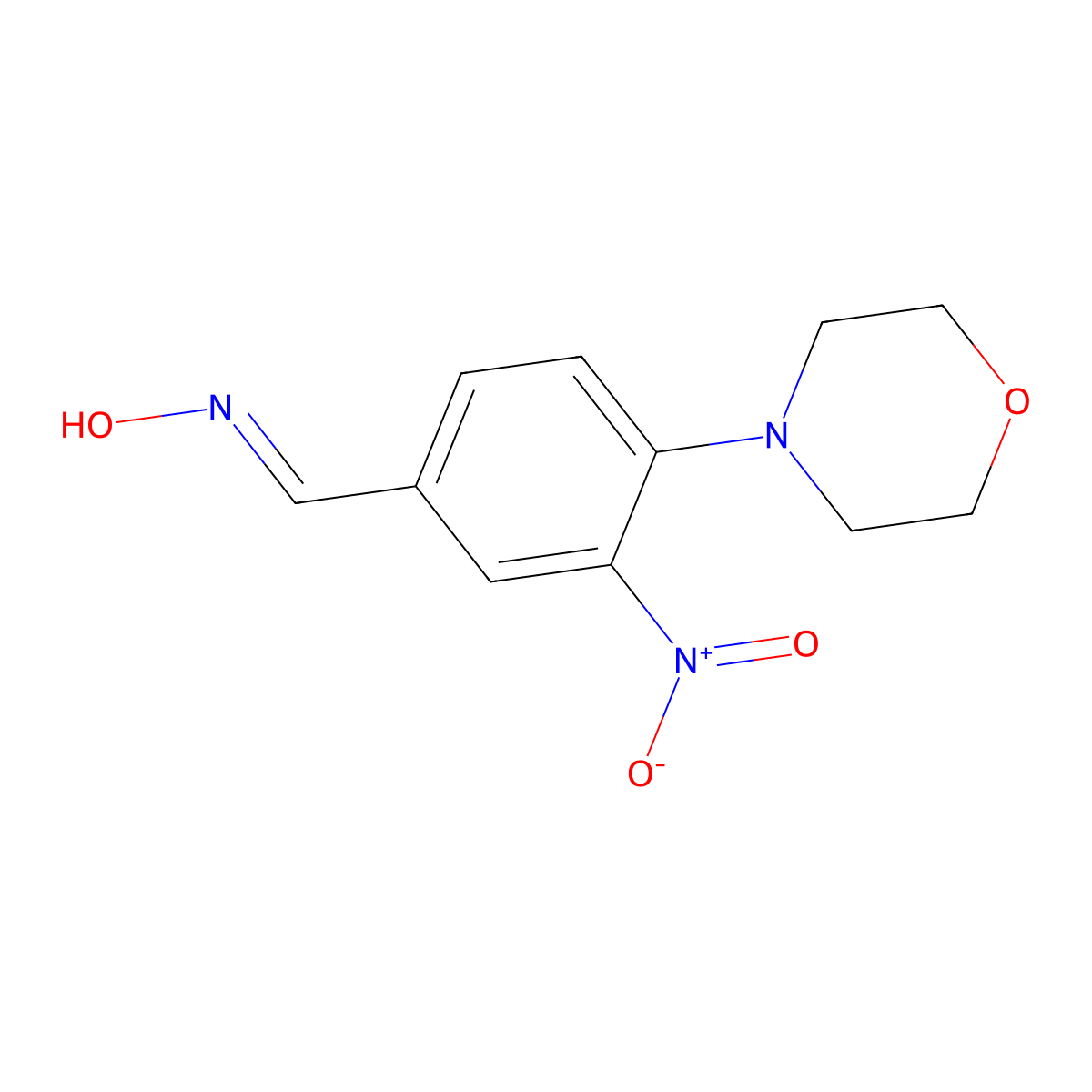 4-Morpholin-4-yl-3-nitrobenzaldehyde oxime molecular structure, CAS 312320-81-3