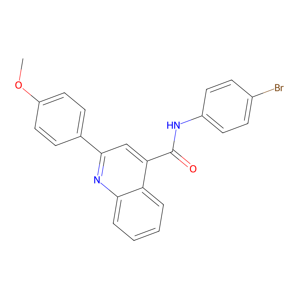 N-(4-bromophenyl)-2-(4-methoxyphenyl)quinoline-4-carboxamide molecular structure, CAS 312321-04-3