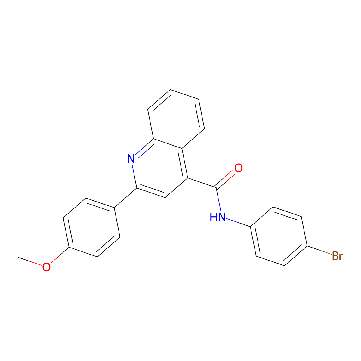 N-(4-bromophenyl)-2-(4-methoxyphenyl)quinoline-4-carboxamide molecular structure, CAS 312321-04-3