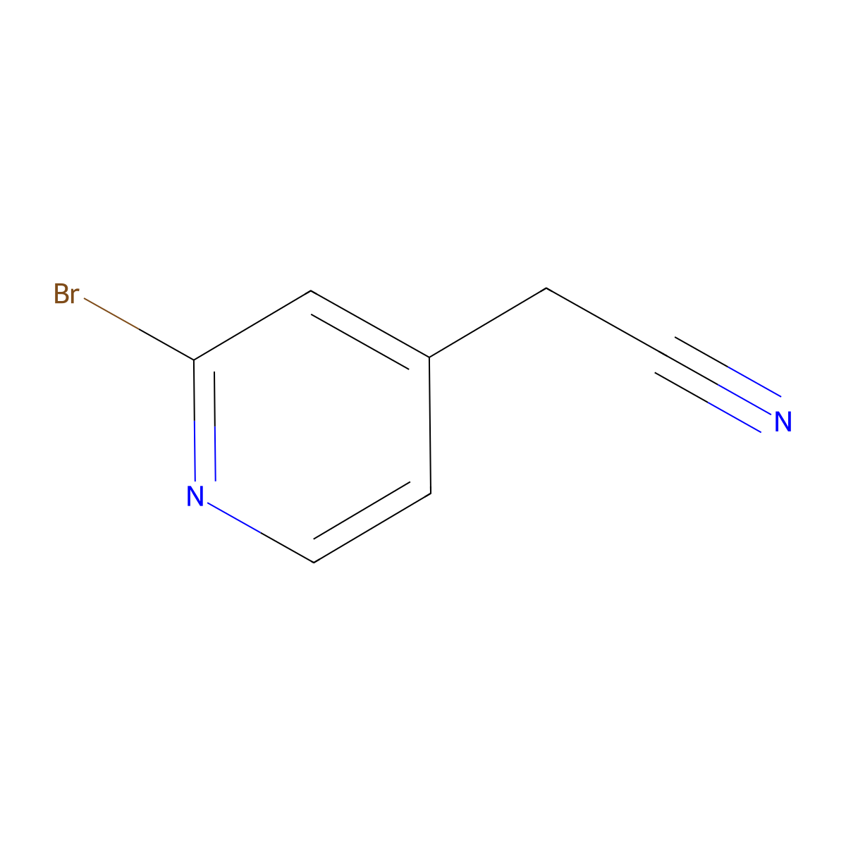 2-(2-Bromopyridin-4-YL)acetonitrile molecular structure, CAS 312325-74-9