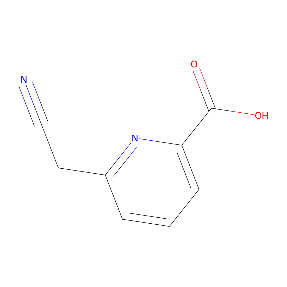 6-(cyanomethyl)pyridine-2-carboxylic Acid molecular structure, CAS 312325-75-0