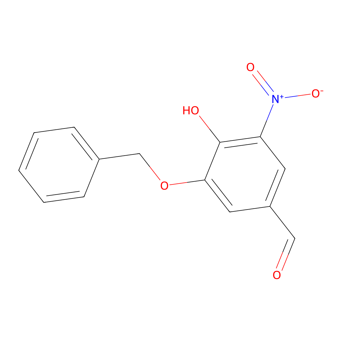3-(Benzyloxy)-4-hydroxy-5-nitrobenzaldehyde molecular structure, CAS 312327-13-2