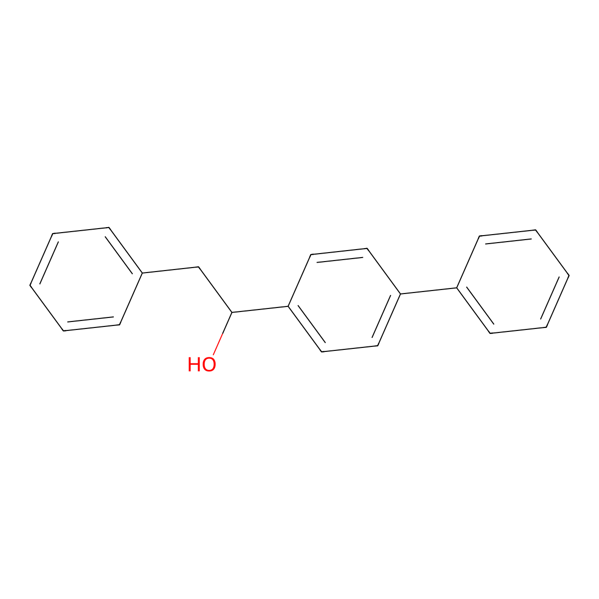 alpha-(Phenylmethyl)[1,1'-biphenyl]-4-methanol molecular structure, CAS 31233-64-4